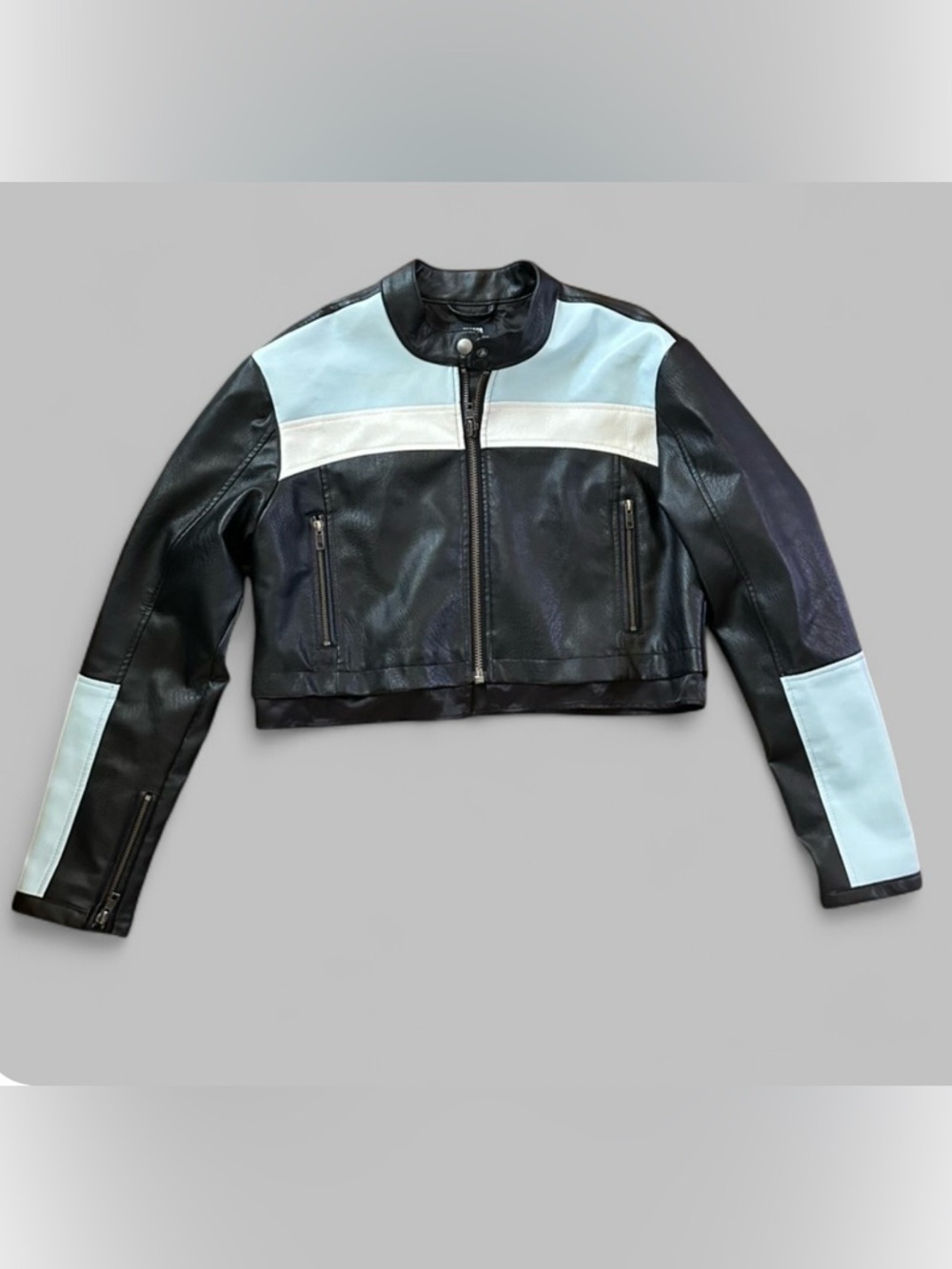 Maeve Anthropologie Colorblock Faux Leather
Moto Jacket Small - Picture 3 of 13